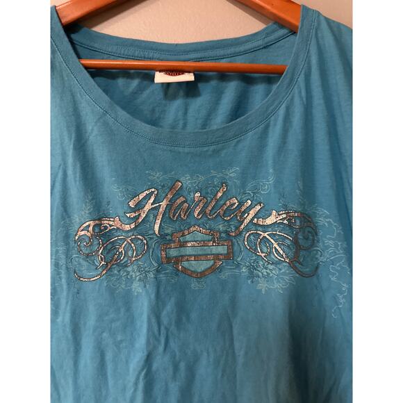 Harley-Davidson Women’s Blue Graphic T-Shirt Smith Brothers Johnson City TN L - Picture 2 of 5